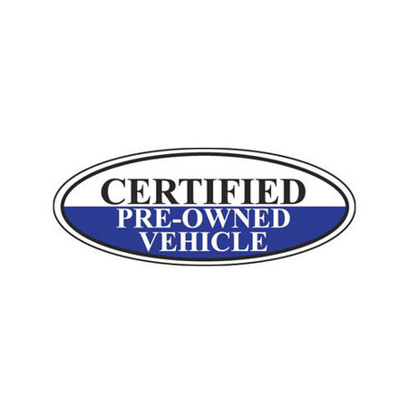EZ LINE Certified Pre-Owned Oval Signs - Blue, Black & White Pk 196-F